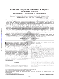Strain Rate Imaging for Assessment of Regional