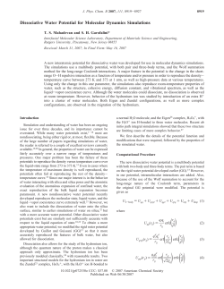 Dissociative Water Potential for Molecular Dynamics Simulations