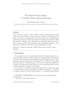 The Musical Kinetic Shape: A Variable Tension String Instrument