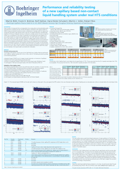 Performance and reliability testing of a new capillary based non