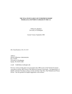 The Wealth Dynamics of Entrepreneurship for Black and White