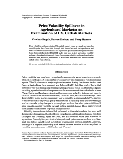 Price Volatility Spillover in Agricultural Markets