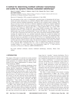 A method for determining multileaf collimator transmission and