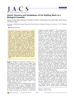 Atomic Structure and Handedness of the Building Block of a