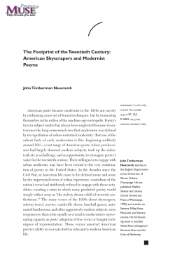American Skyscrapers and Modernist Poems