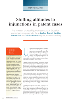 Shifting attitudes to injunctions in patent cases