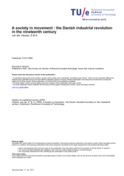 A society in movement : the Danish industrial revolution in the