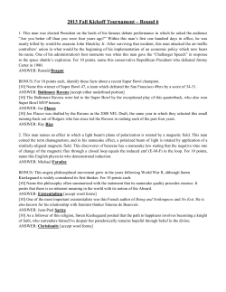 Round 6 - Quizbowl Packet