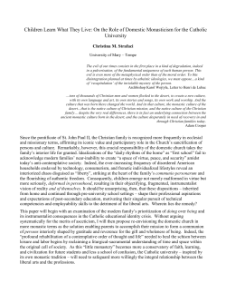 Children Learn What They Live