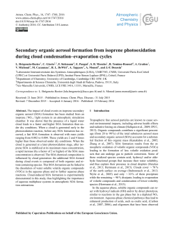 Secondary organic aerosol formation from isoprene photooxidation