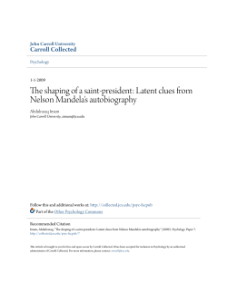 The shaping of a saint-president - Carroll Collected