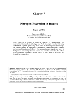 Nitrogen Excretion in Insects - Association for Biology Laboratory