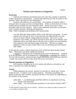 Citation and reference in linguistics