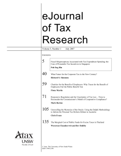 eJournal of Tax Research