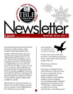 1 Talking Book Library WINTER 2010-2011