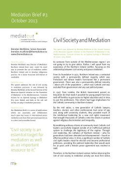 Civil Society and Mediation