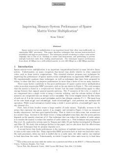 Improving Memory-System Performance of