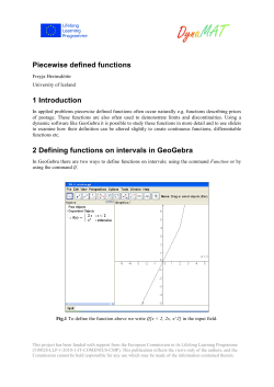 Piecewise defined functions