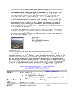 Geography Around the Great Wall