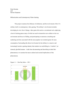Militarization and Contemporary Video Gaming by Peter Kraska and
