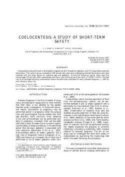 Coelocentesis: a study of short-term safety