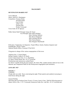 Huntington Diary ~ 1927