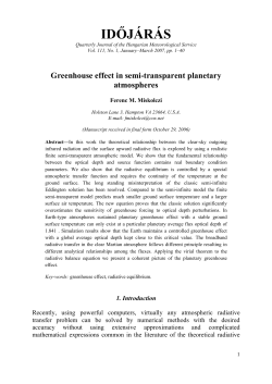 Greenhouse Effect in Semi-Transparent Planetary Atmospheres