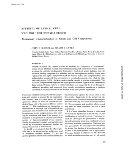 AFFINITY OF ANIMAL CELL NUCLEOLI FOR NORMAL SERUM