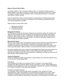 Steps to Prevent Falls at Work