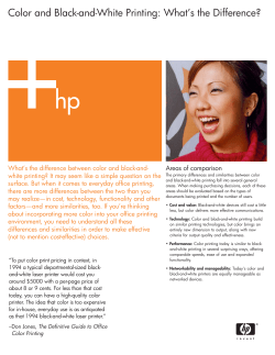 Color and Black-and-White Printing: What`s the