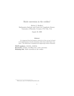 Mode conversion in the cochlea?