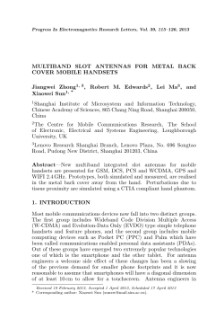 MULTIBAND SLOT ANTENNAS FOR METAL BACK COVER