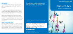 Coping with dying - patient information