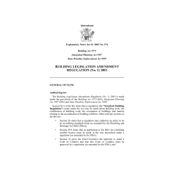 BUILDING LEGISLATION AMENDMENT REGULATION (No. 1) 2003