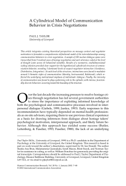A Cylindrical Model of Communication Behavior in Crisis Negotiations
