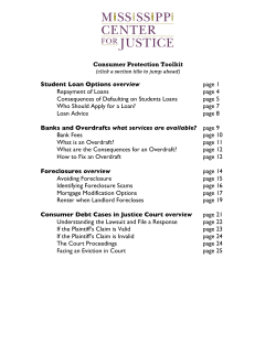 Consumer Protection Toolkit Student Loan Options overview page 1