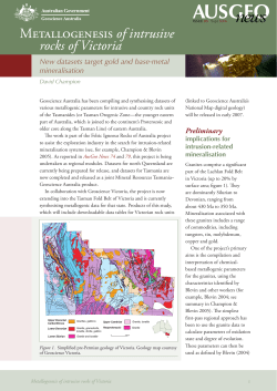 Metallogenesis of intrusive rocks of Victoria