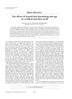 BRIEF REPORTS The effects of frontal lobe functioning and age on