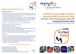 Oxfordshire Branch MND Association Sponsored Walk (2 miles and