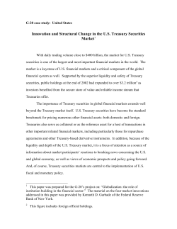 Innovation and Structural Change in the U.S. Treasury Securities