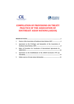 COMPILATION OF PROVISIONS ON TREATY PRACTICE OF THE