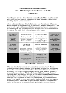 Ethical Dilemmas in Records Management