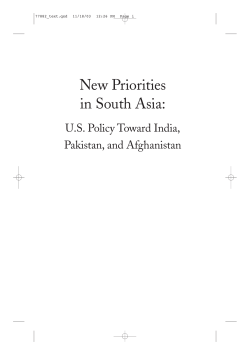 New Priorities in South Asia - Council on Foreign Relations