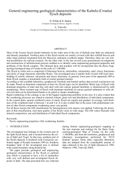 General engineering geological characteristics of the Ka&scaron;tela