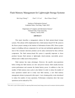 Flash Memory Management for Lightweight Storage Systems1