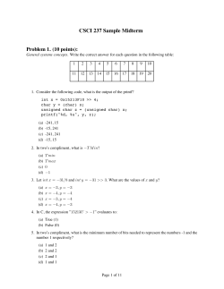 CSCI 237 Sample Midterm