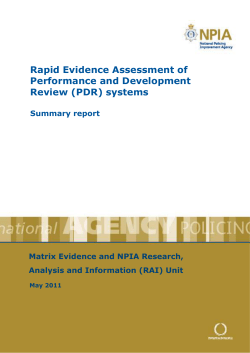 (PDR) systems - College of Policing