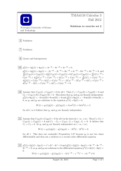TMA4110 Calculus 3 Fall 2012