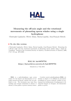 Measuring the off-axis angle and the rotational movements of
