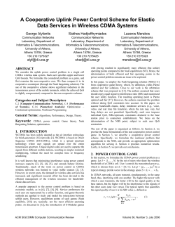 A Cooperative Uplink Power Control Scheme for Elastic Data